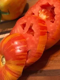 Tomate 'Striped Cavern' (Variété bigarrée) Graines