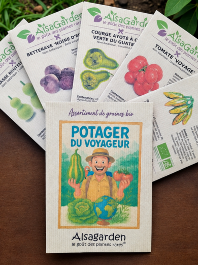 Assortiment Potager du Voyageur (5 Variétés de graines BIO)